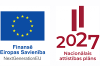Logo: Finansē Eiropas savienība, Nacionālais attīstības plāns